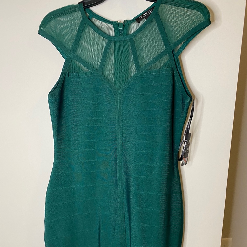 Emerald Guess Mess Bandage Dress